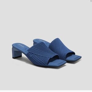 Vivaia Jade Pro Square-Toe Block Heel Sandals Vintage blue 36/5.5-6